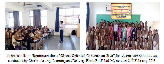 Technical Talk on “Demonstration of Object Oriented Concepts on Java