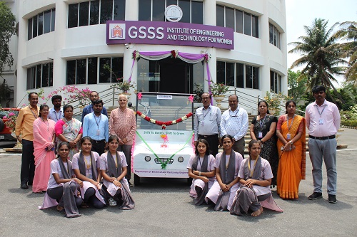 R K Bharath, Board Member & CEO, GSSS(R), Mysuru and Dr. M Shivakumar, Principal, GSSSIETW, Mysuru, launched Electric Vehicle Project designed by the final year students (2023-2024 Batch) of Electrical and Electronics Engineering Department, Under the Guidance of Dr. Jagadisha N, Associate Professor and Girisha K M, Assistant Professor, Department of EEE, on 15/05/2024.