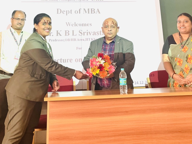 Technical Talk on “HR Analytics” on 14-12-2023 for the second-year students. Prof. K.B.L Shrivastav delivered the talk from IIT Kharagpur