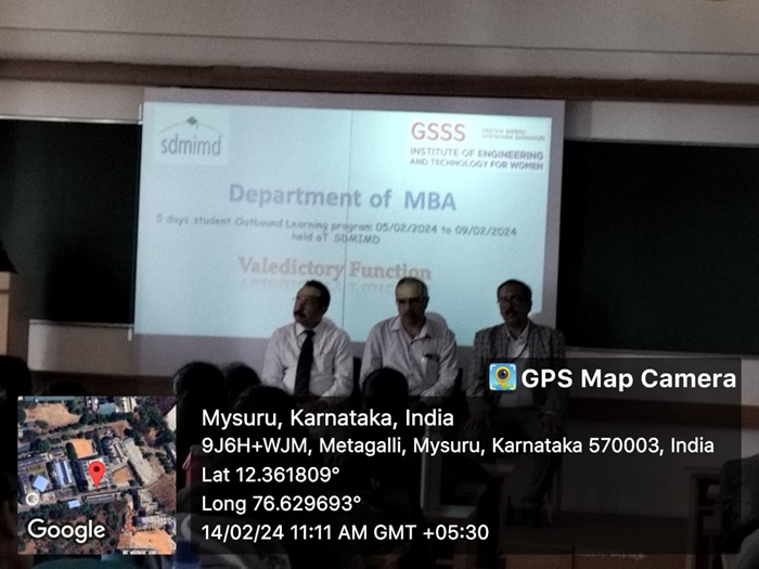 Outbound training program held for III semester students at SDMIMD from 5th Feb 2024 to 9th Feb 2024
