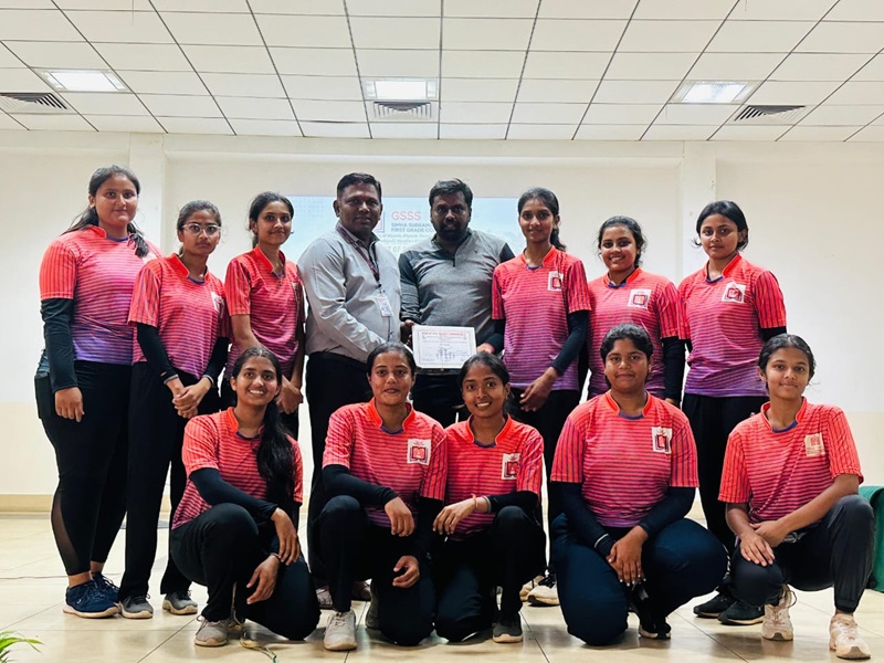 The GSSSIETW Mysuru Women’s Throwball Team secured the runner-up position in the Mysore City Intercollegiate Throwball Tournament 2024-25, held on 23rd October 2024 at GSSS Simha subba Mahalakshmi first grade College Mysuru