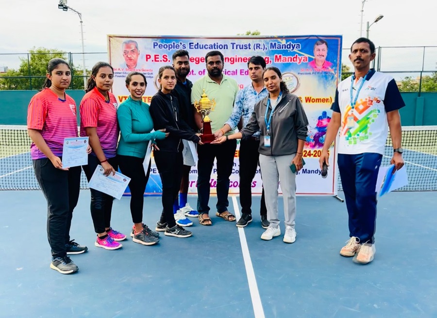 GSSSIETW Students secured the 1st Runner Up position in the VTU Women State level Tennis Tournament held on 11th and 12th June 2024 at PESCE College Mandya
