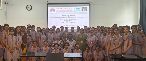 Three days workshop on Open Source Mobile App Development from Data Insights with Power BI to UX Excellence by Bharath T S, Director, iRobo Automation Pvt. Ltd. from 24th to 26th October 2024