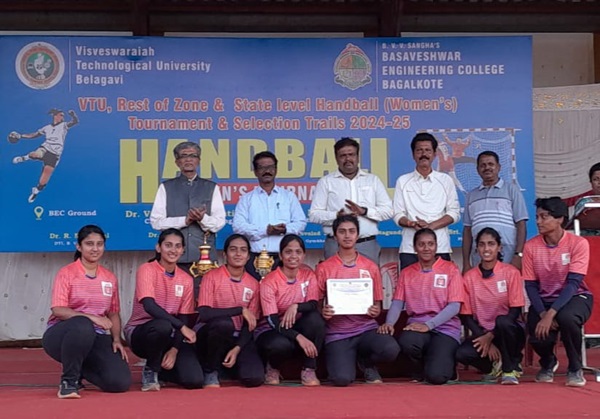 The GSSSIETW Mysuru Women’s Handball Team secured the 1st Runner Up position in the VTU rest of Bangalore zone Women Handball Tournament 2024-25 and qualified to state level held on 6th December 2024 at BEC college Bagalkote