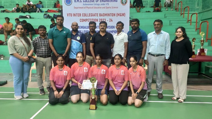 VTU State Level Women Badminton Tournament 2023-2024, held on 23rd July 2023