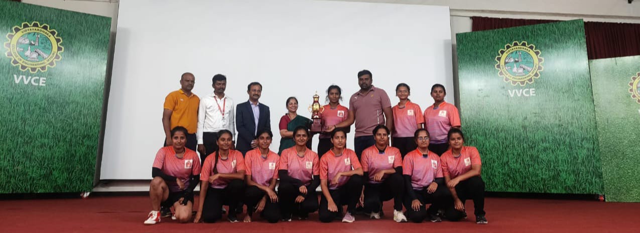The GSSSIETW Mysuru Women’s Kabaddi Team secured the Runner Up position in the VTU Mysore Zone Women Kabaddi Tournament held on 12th April 2025 at VVCE Mysore