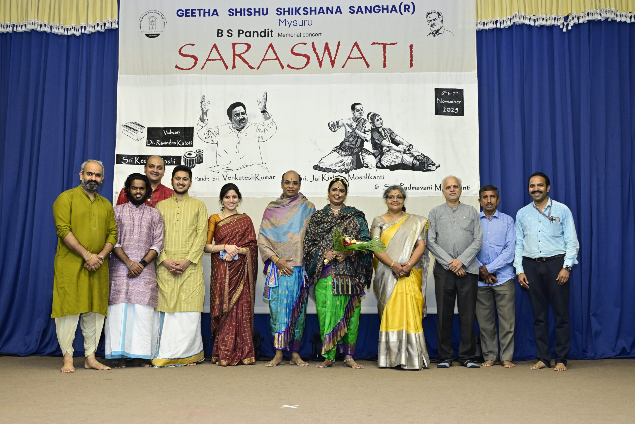 Glimpses of 2 days B.S. Pandit Memorial Concert – Saraswati 2025 on 6th and 7th November 2025