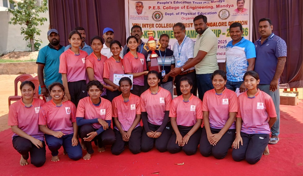 The GSSSIETW Mysuru Women’s Kho-Kho Team secured the First place in the VTU rest of Bangalore zone Kho-Kho tournament held on 7th May 2025 at PESCE, Mandya, and qualified to state level