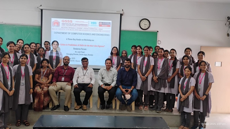Three-Day Hands-on Workshop on “From Python to Predictions: AI Skills for the Next-Gen Engineer” for IIIrd Semester Students from 8th to 10th September 2025 by Dalvik Apps, Mumbai