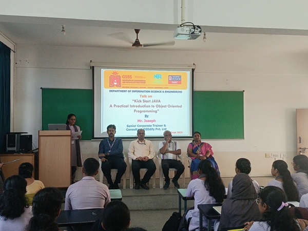 A Four-Day Summer Semester Workshop on ” Kick Start – A Practical Introduction to Object Oriented Programming” from 8th to 11th September 2025 for 3rd semester students