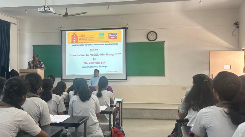 Technical Talk on ‘Introduction to NoSQL with MongoDB’ for 4th semester students on 12th May 2025