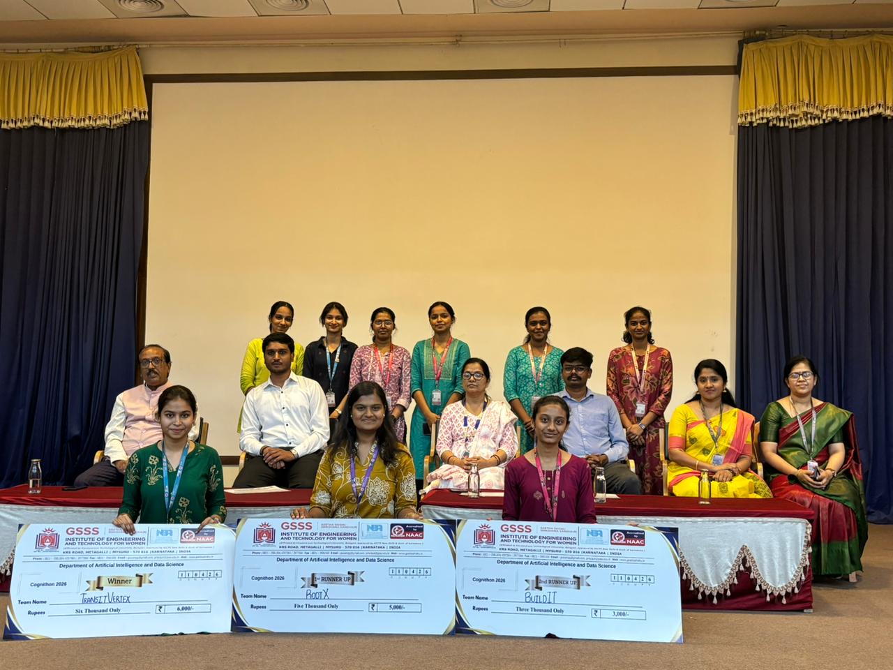 COGNITHON-2026, A 24 hour Hackathon for Women Organized by the Club Of Data science Engineers (C.O.D.E Club), in association with Avinya TechKnows, Bengaluru and Mysuru Trainers & Developers, Mysuru on 10th and 11th April 2026