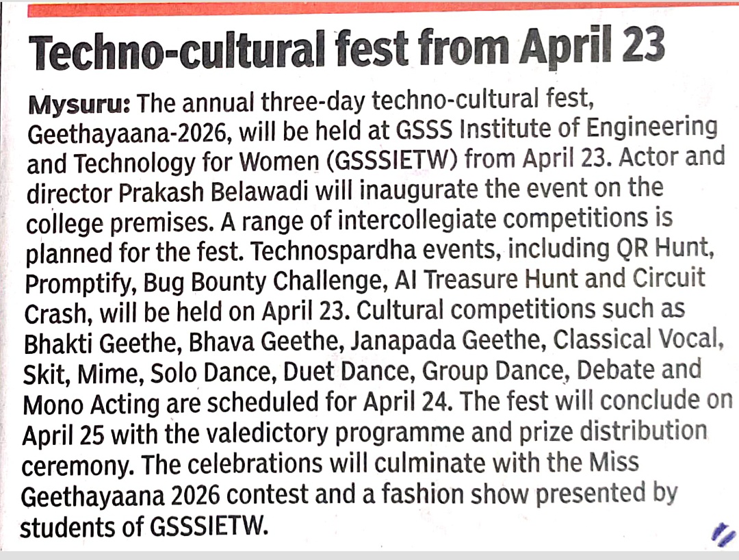 Pre News Paper Clippings of Geethayaana-2026